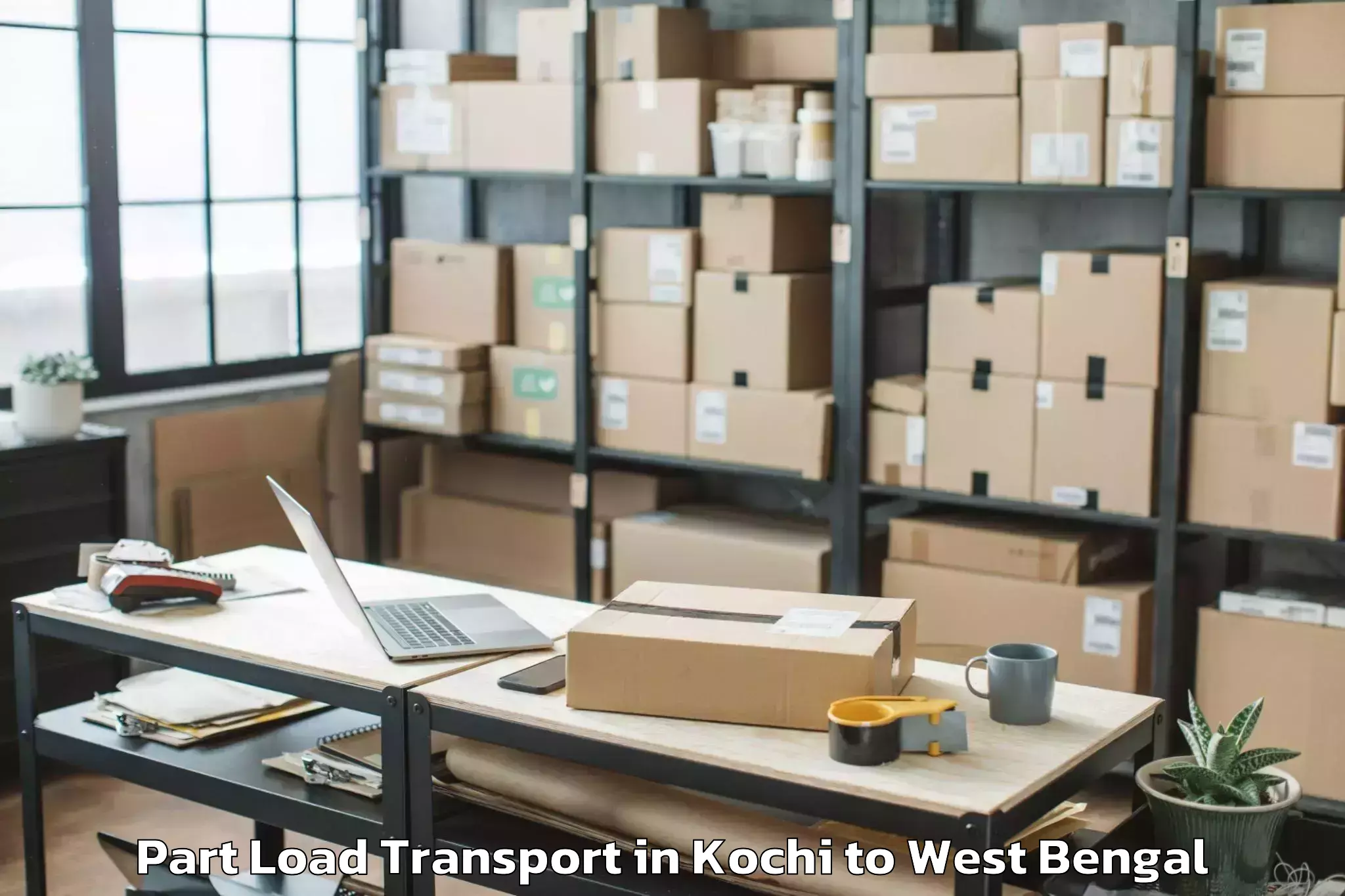 Top Kochi to West Bengal University Of Teac Part Load Transport Available